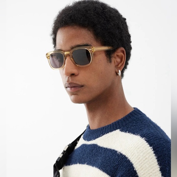 💯 - New Authentic GUCCI GG0182S 006 Transparent Brown/Grey sunglasses - Picture 4 of 15